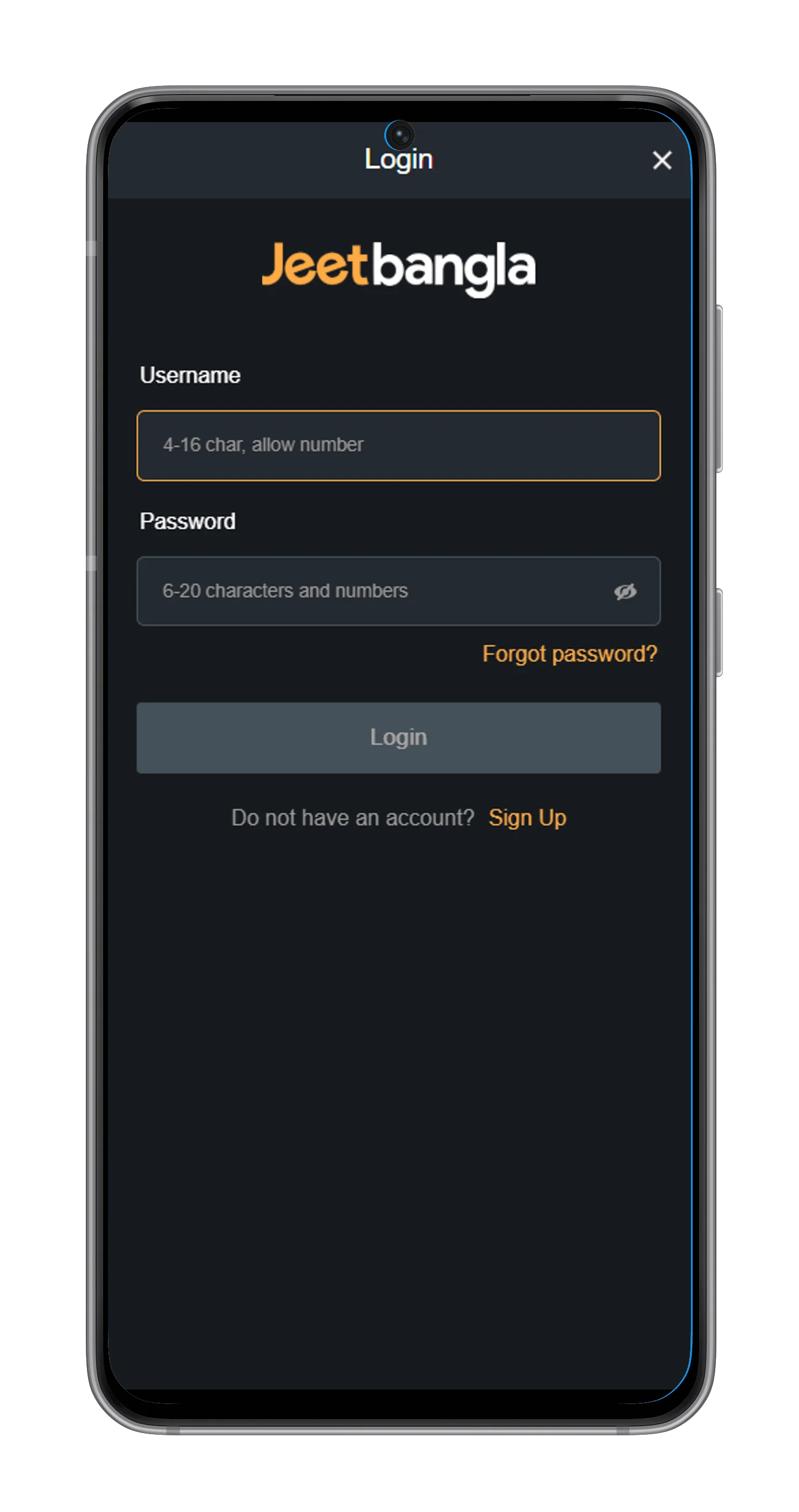 login JeetBangla casino