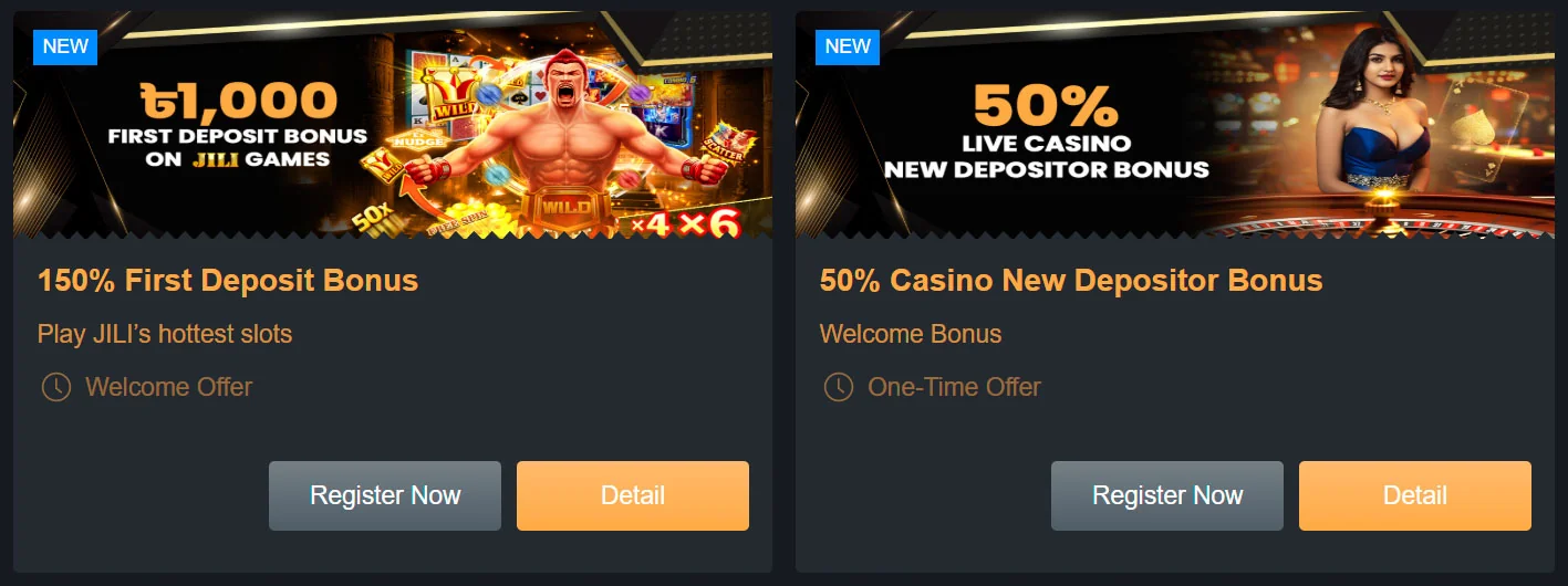 welcome bonuses JeetBangla casino